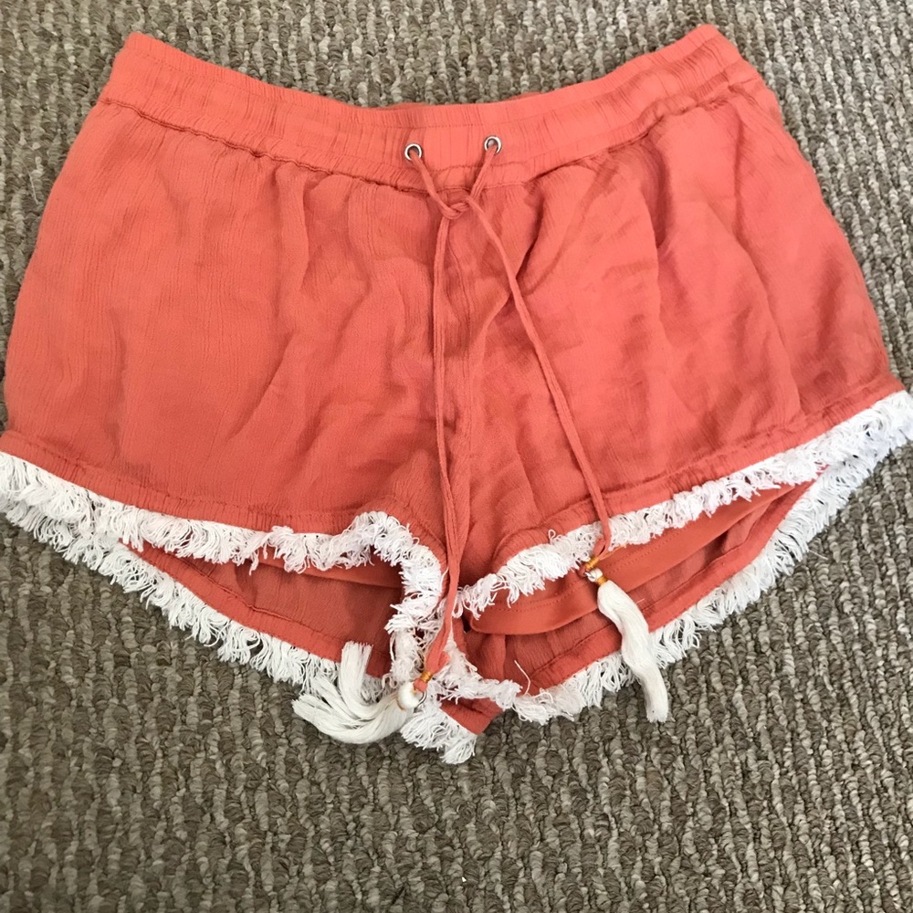 Coral pink shorts